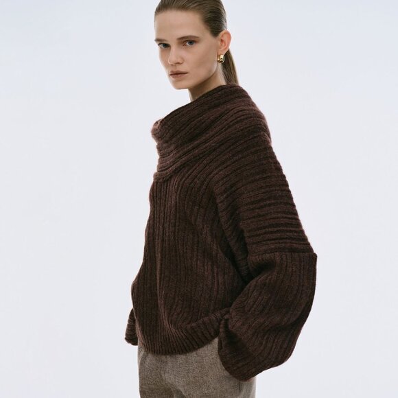 NWT! Source Unknown Chocolate Brown Becca Sweater - Picture 6 of 7